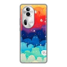 Силиконовый чехол с котиком для Oppo Reno 11 Pro 5G (Mew)