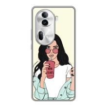 Силіконовый Чохол на Oppo Reno 11 Pro 5G з картинкой Модных девушек (З напоєм)