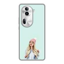 Силіконовый Чохол на Oppo Reno 11 Pro 5G з картинкой Модных девушек (В шапці)