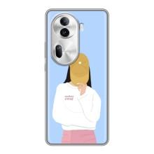 Силіконовый Чохол на Oppo Reno 11 Pro 5G з картинкой Модных девушек (Жовта кепка)