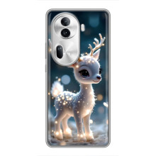 Яскравий чохол для Oppo Reno 11 Pro 5G з Зимові Оленята (Блискуче оленятко)