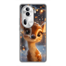 Яскравий чохол для Oppo Reno 11 Pro 5G з Зимові Оленята (Оленятко серед герлянд)