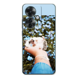 Чехлы с изображением разных животных для OPPO Reno 11F (Ежик на руках)