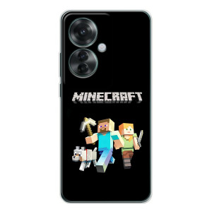 Чехол Майнкрафт на OPPO Reno 11F (AlphaPrint) Minecraft