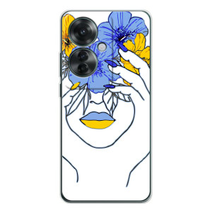 Чехол на OPPO Reno 11F Украинский дизайн (Украинка на всю голову)