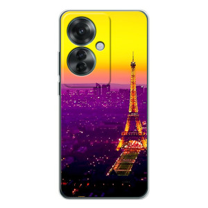 Чехол с Эйфелевой башней на OPPO Reno 11F (Яркая башня)