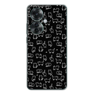 Чохол з принтом для OPPO Reno 11F (AlphaPrint) Модні коти