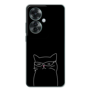 Чохол з малюнком кіт на OPPO Reno 11F
