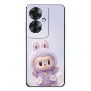 Чехол с принтом Лабубу для OPPO Reno 11F – Фиолетовый Лабубу