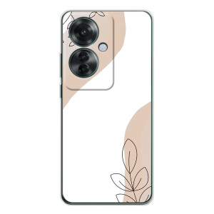 Силиконовый чехол с принтом в цветах на OPPO Reno 11F