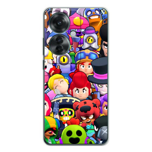 Силиконовый Чехол на OPPO Reno 11F с картинкой Brawl Stars (Персонажи)