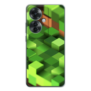 Чехлы для OPPO Reno 11F (Персонажи Майн Крафт) (Текстура)