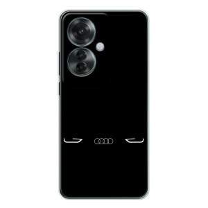 Силиконовый бампер с картинкой машины на OPPO Reno 11F (Силует Audi)