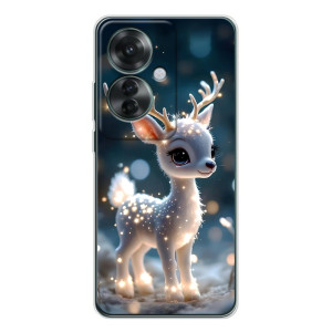 Яскравий чохол для OPPO Reno 11F з Зимові Оленята