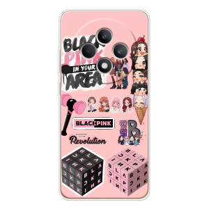 Чехлы с картинкой для OPPO Reno 12 F – BLACK PINK коллаж