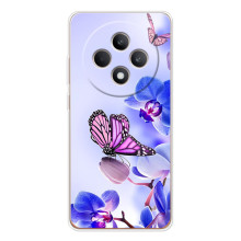 Чохли з квітами для OPPO Reno 12 F (VPrint) (Метелик на квітах)