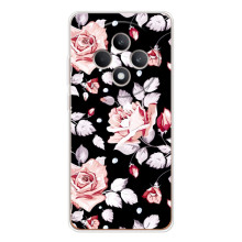 Чохли з квітами для OPPO Reno 12 F (VPrint) (Квіти на чорному)