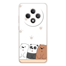 Чохли з зображенням різних тварин на OPPO Reno 12 F (Здивовані ведмедики)