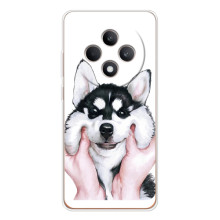 Чехлы с собаками для OPPO Reno 12 F (VPrint) (Довольный Хаски)