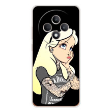 Чехол с печатью для OPPO Reno 12 F - (Мода) (AlphaPrint) (Девочка в тату)