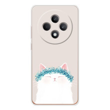 Чехол на тематику: Коты для OPPO Reno 12 F (Белый котик)