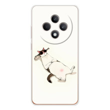 Чехол на тематику: Коты для OPPO Reno 12 F (Отдых)
