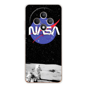 Силіконовый бампер з принтом "Наса" на OPPO Reno 12 F – Nasa на місяці