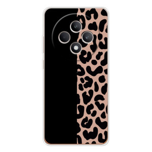 Чехол с леопардовым принтом на OPPO Reno 12 F – Леопардовый фон