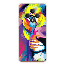 Чехол со Львом для OPPO Reno 12 F (VPrint) (Яркий Лев)