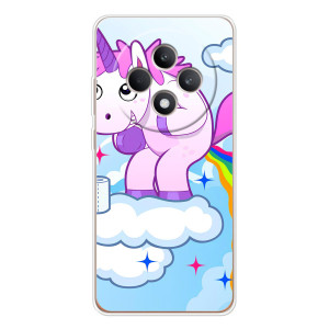 Чехол Unicorn на OPPO Reno 12 F – Радуга единорожка