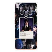 Чехлы Венсдей на OPPO Reno 12 F Уэнсдей (AlphaPrint) (коллаж Уэнздей)