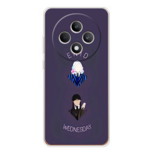 Чехлы Венсдей на OPPO Reno 12 F Уэнсдей (AlphaPrint) (Уэнздей и подруга)