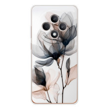 Чохол з квітковим принтом на ОППО Рено 12 Ф (Квіти на білому)