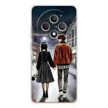 Чехол с дизайном Венздей 2 на OPPO Reno 12 F – Уэнсдей и Тайлер