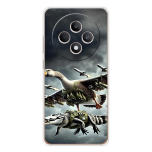 Чехол с мемами тралалело тралала для OPPO Reno 12 F – Гусини и крокодило