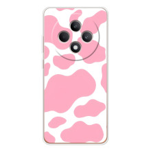 Чехол с принтом коровы на ОППО Рено 12 Ф (Розовый принт)