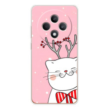 Новогодние Чехлы для ОППО Рено 12 Ф (VPrint) (Зимний кот)