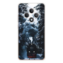 Новогодние, Праздничные Чехлы для OPPO Reno 12 F - 2024 год (Зимний поезд)