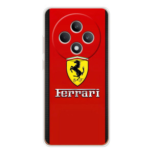 Силіконовий бампер з картинкою машини на OPPO Reno 12 F – Ferrari Logo