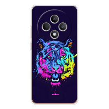 Силіконовий бампер з картинкою звірів для OPPO Reno 12 F (Тигр-Арт)