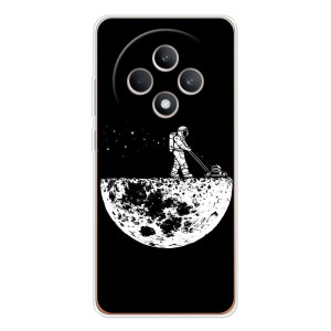 Силиконовый Чехол с принтом "Космонавты" на OPPO Reno 12 F – Космонавт