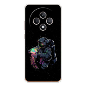 Силиконовый Чехол с принтом "Космонавты" на OPPO Reno 12 F – В руках земля
