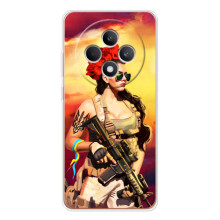 ЗСУ Чохли (TPU) для OPPO Reno 12 F (Жінка солдат)