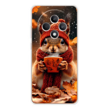 Друкований чохол 'Звірята з кавою' для OPPO Reno 12 F – Білка з кавою