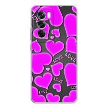 Чехлы для любимой на Оппо Рено 12 Про (VPrint) (Pink hearts)