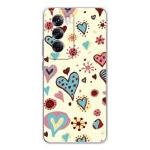 Чехлы для любимой на Оппо Рено 12 Про (VPrint) (Сердечки)