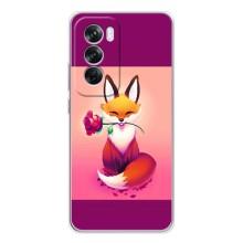 Чохли з картинкою Лисичка для OPPO Reno 12 Pro (VPrint) (Лиса з трояндою)