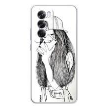 Чехол с печатью для OPPO Reno 12 Pro - (Мода) (AlphaPrint) (Фото девочки)