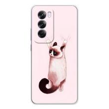 Чехол на Оппо Рено 12 Про с Котами (VPrint) (Котик падает)