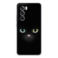 Чехол на тематику: Коты для OPPO Reno 12 Pro – Черный Котик